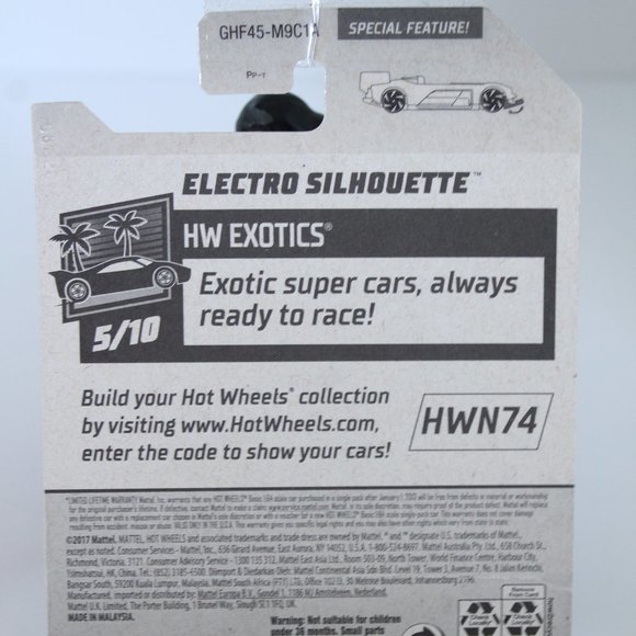 2017 Mattel Hot Wheels Electro Silhouette (Red) HW Exotics 5/10 - Picture 3 of 3